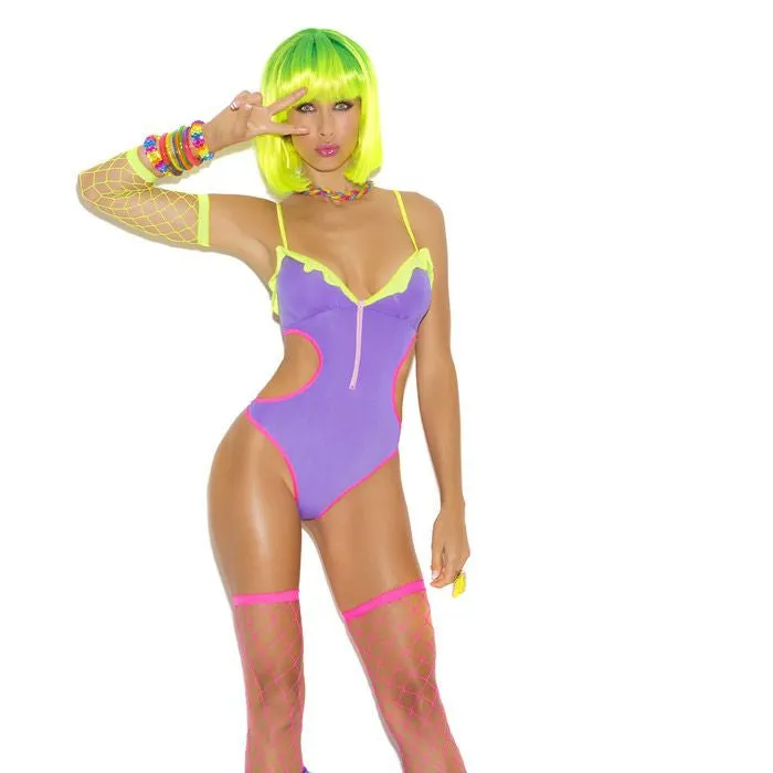 Neon Nites Lycra Teddy with Zipper