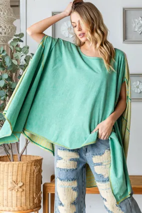 Oli & Hali Asymmetrical Hemline Top in Light Green