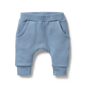 Organic Cotton Quilted Pant | Storm Blue