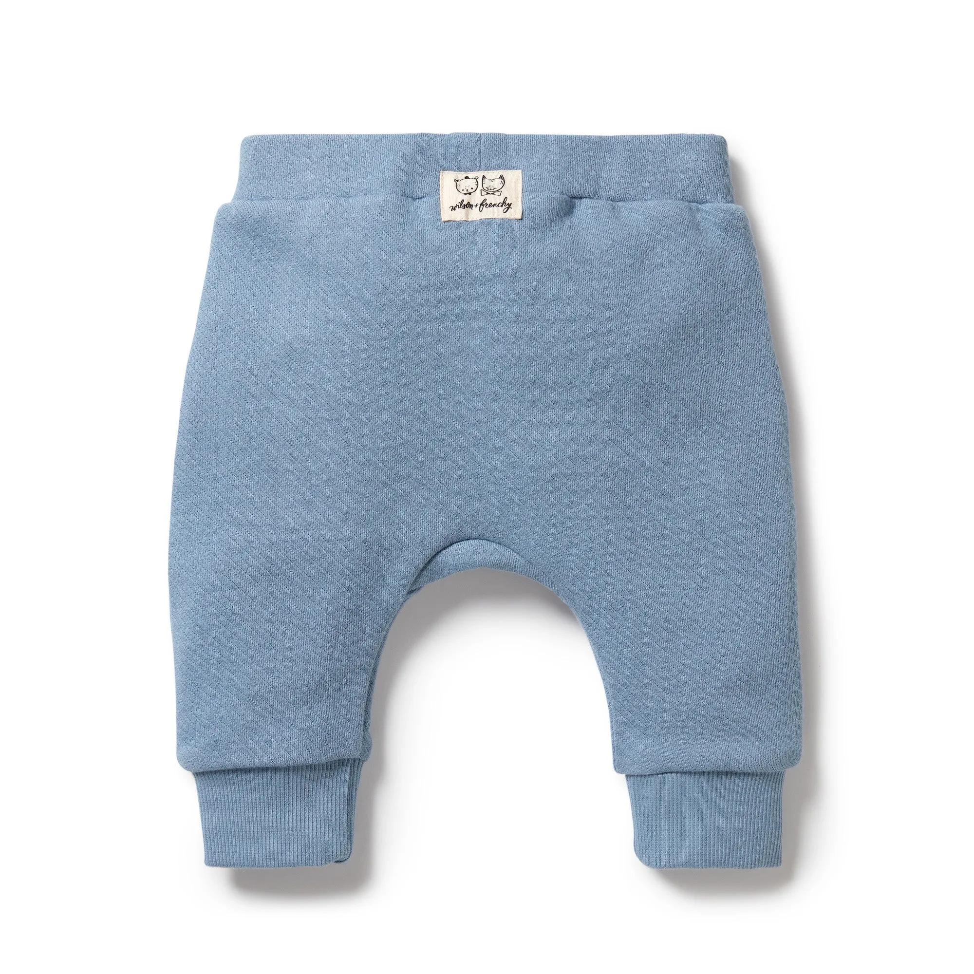 Organic Cotton Quilted Pant | Storm Blue