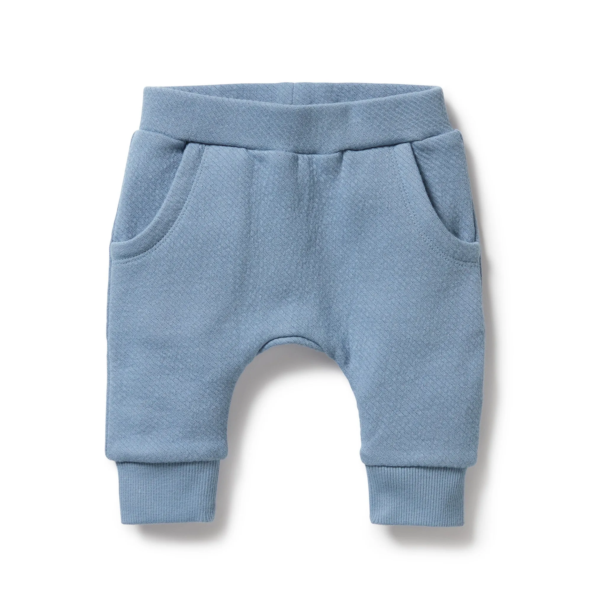 Organic Cotton Quilted Pant | Storm Blue