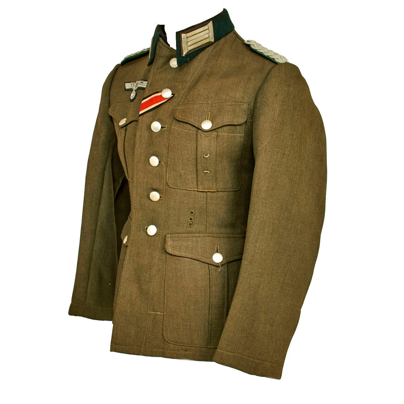 Original German WWII Heer Army Mountain Troops Lieutenant M-36 Tailor Made Tunic - Gebirgsjäger