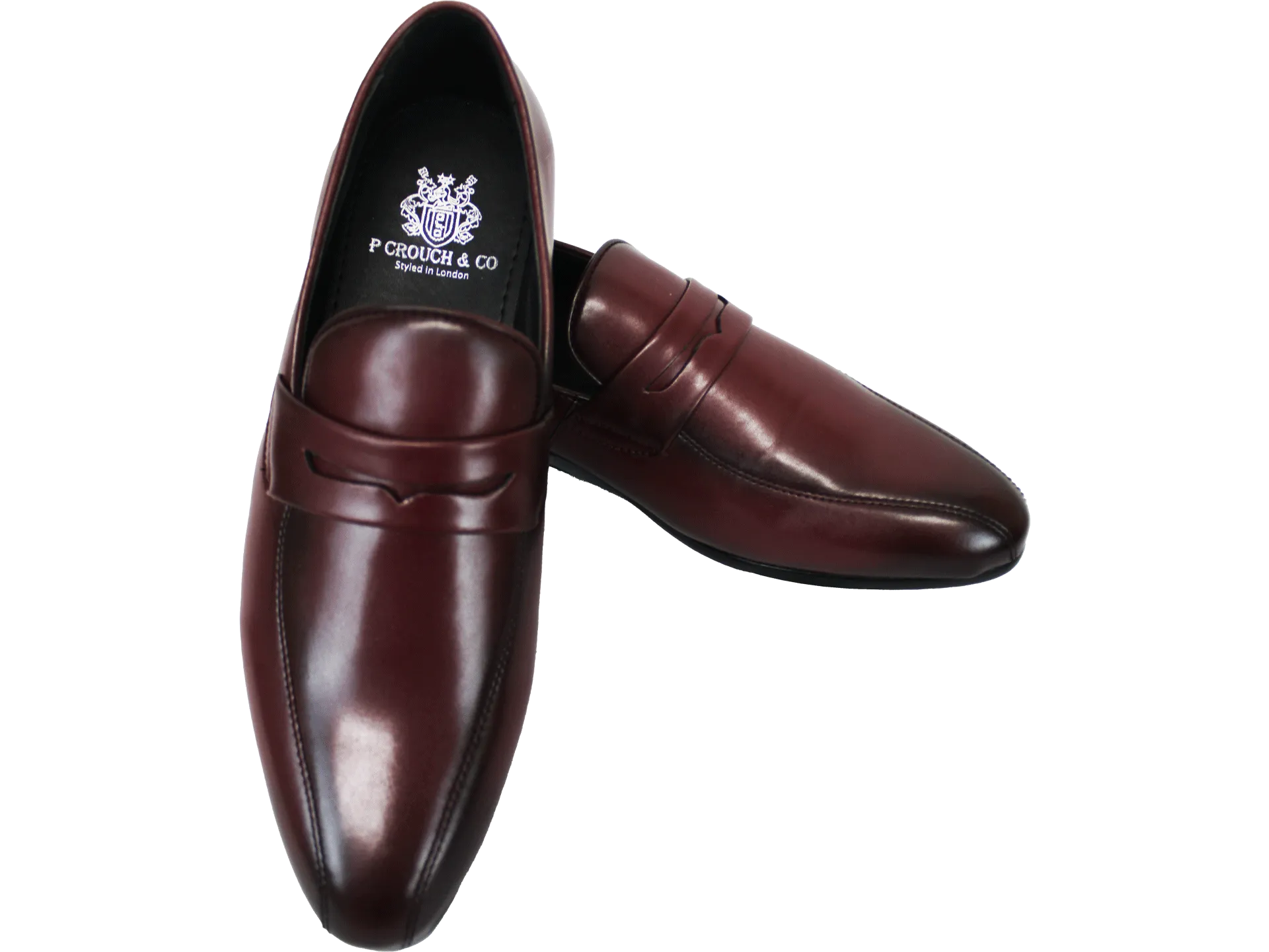 P CROUCH & CO Ox Blood Brown Slip On