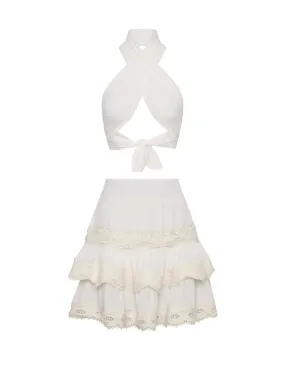 PACIFIC SKIRT SET WHITE - FINAL SALE