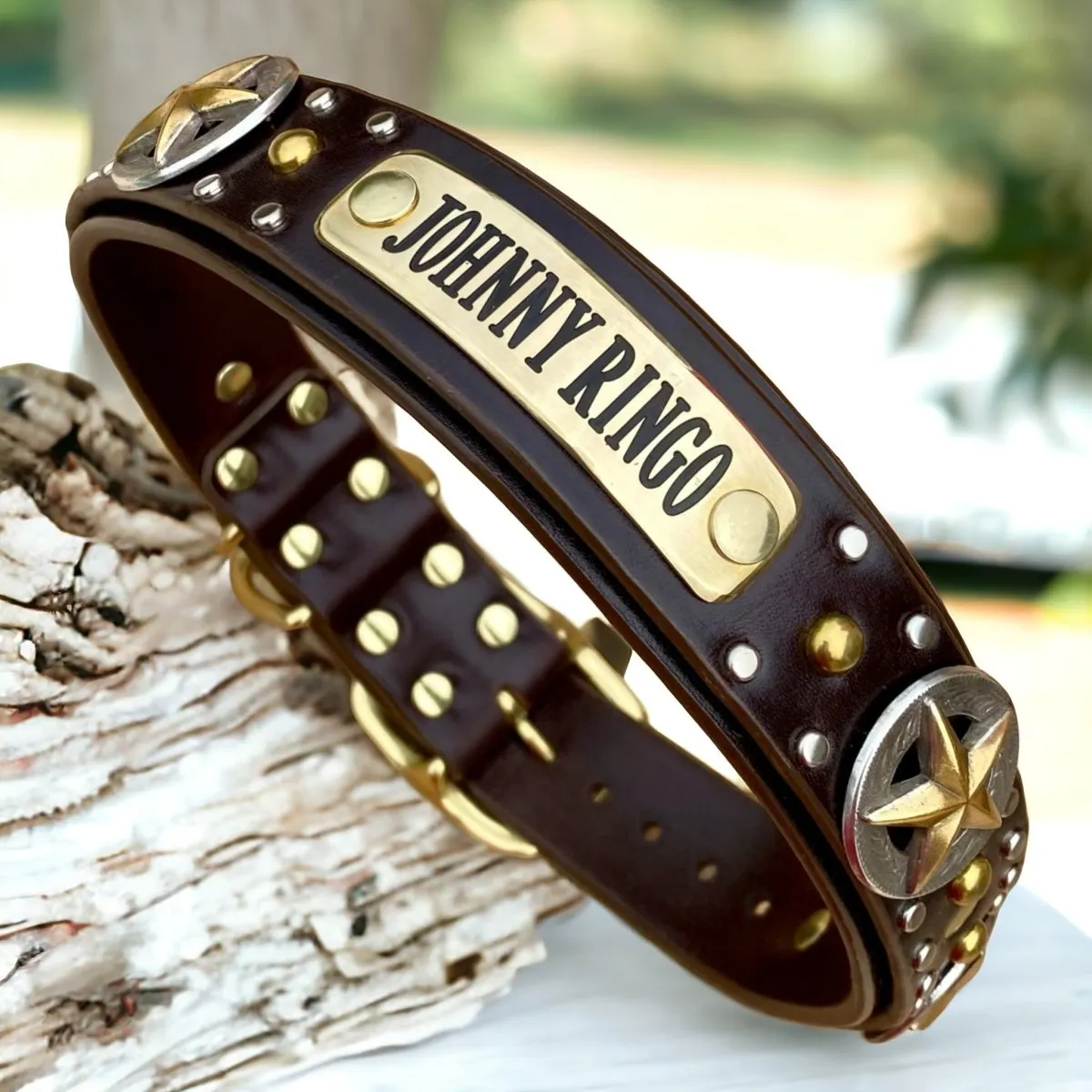 Personalized Leather Dog Collar Nashville