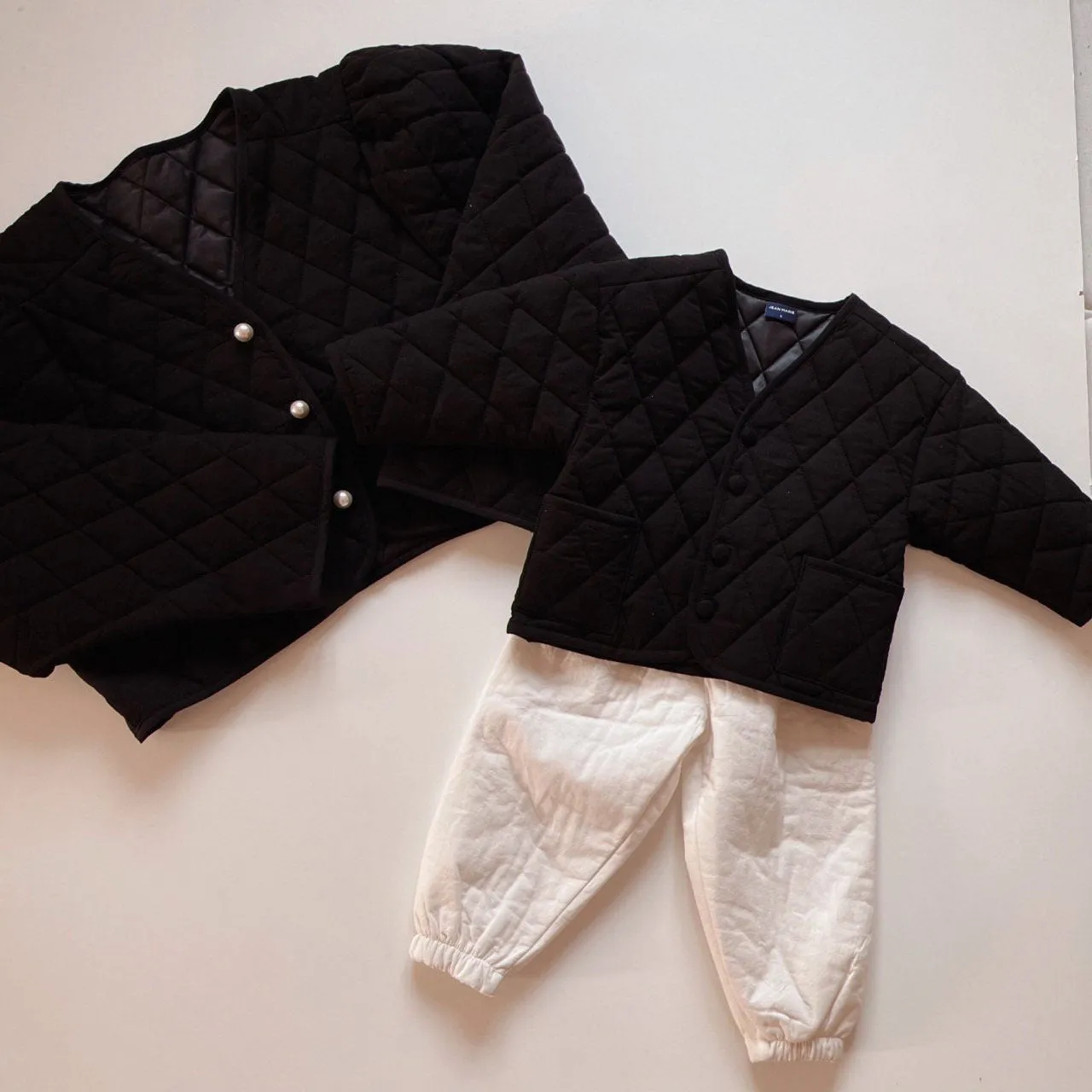 Petit Quilting Adult Crop Jacket _Black