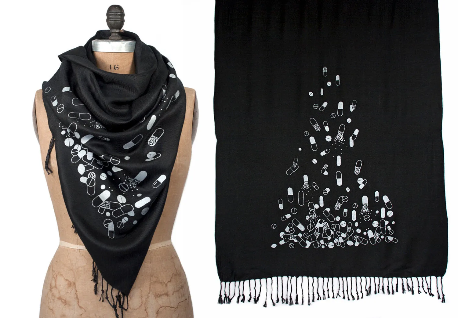 Pill Spill Linen Weight Pashmina Scarf