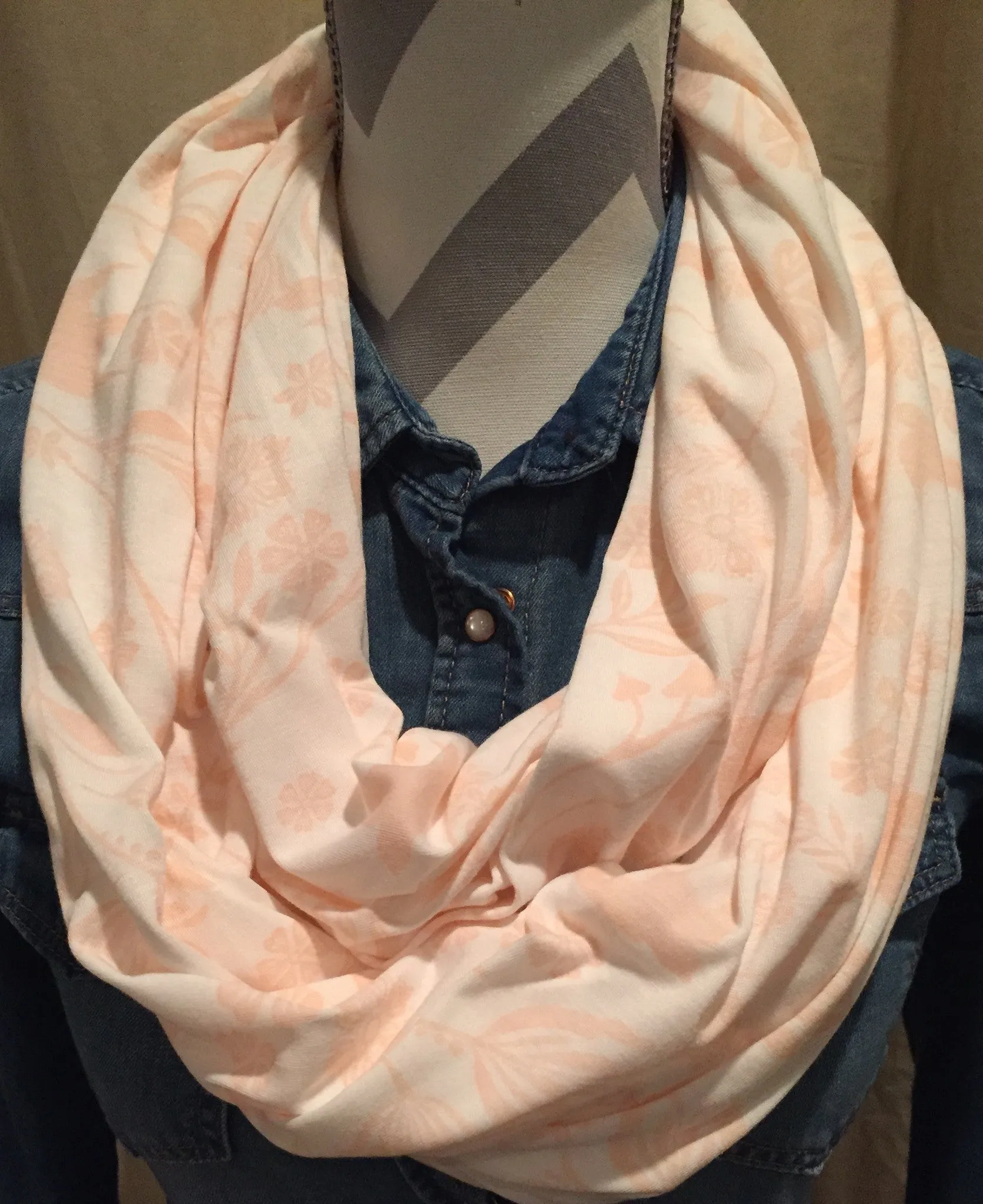 Pink birdie Infinity Scarf