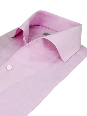 Pink Cotton Linen "Ascot Collar" Shirt