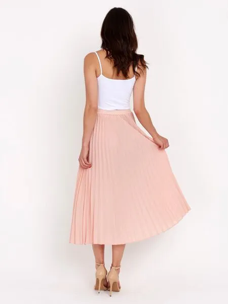 Pink Pleated Skirt