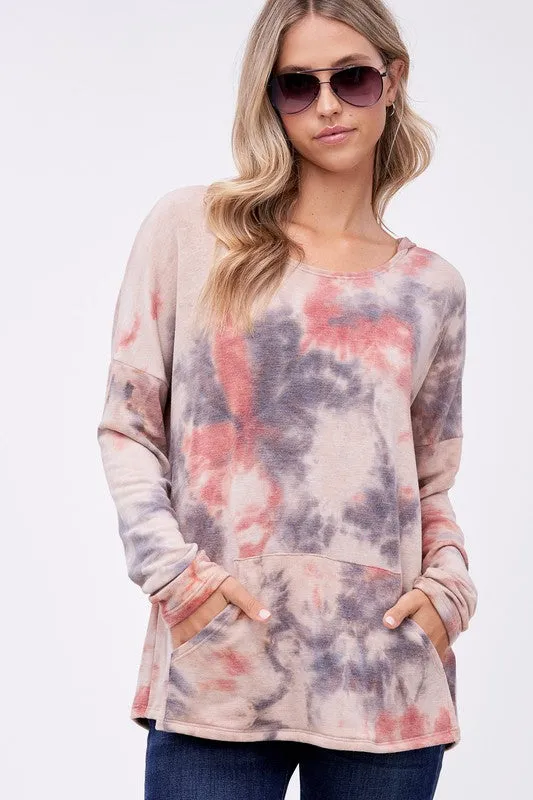 PLUS CLOUD TIE DYE SWEATSHIRT TOP