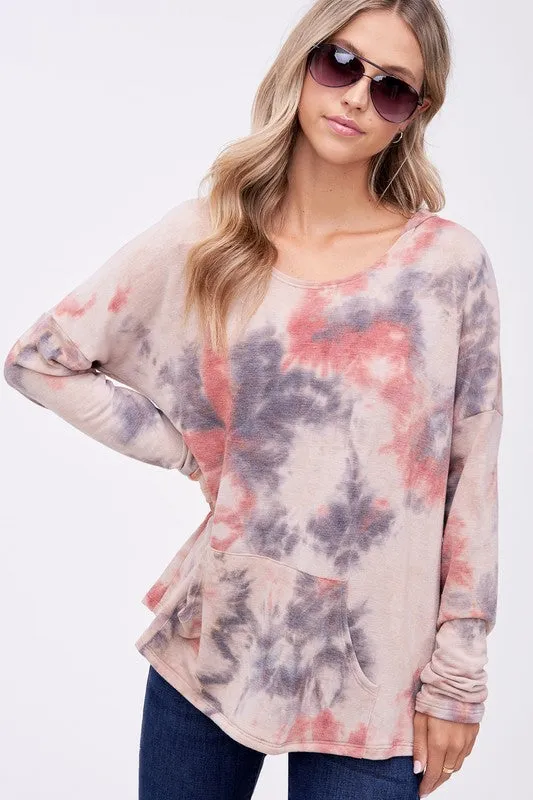 PLUS CLOUD TIE DYE SWEATSHIRT TOP