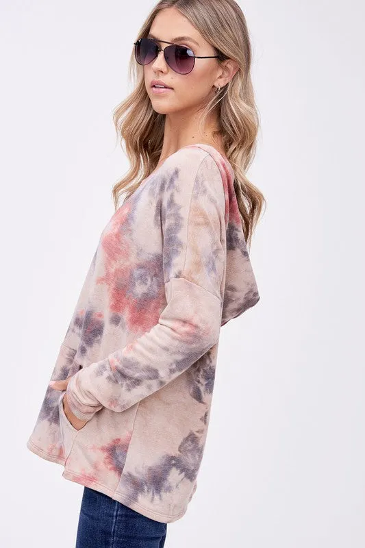 PLUS CLOUD TIE DYE SWEATSHIRT TOP