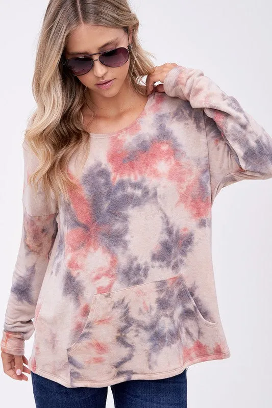 PLUS CLOUD TIE DYE SWEATSHIRT TOP