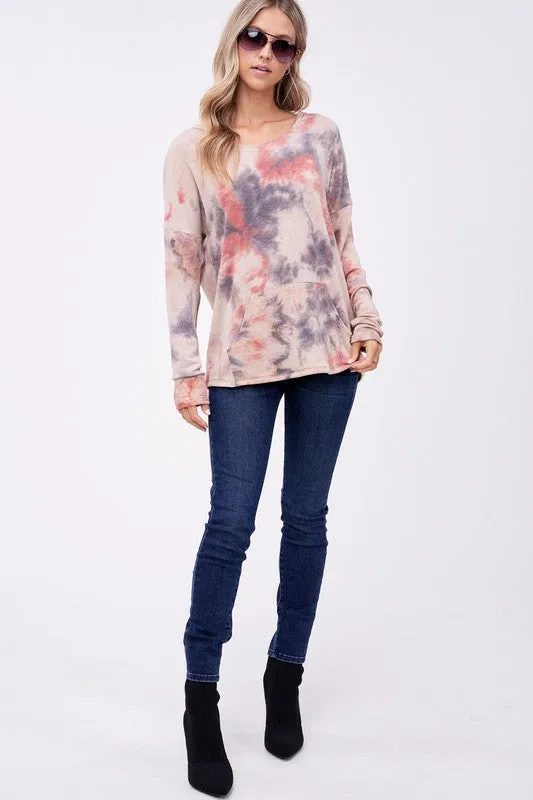 PLUS CLOUD TIE DYE SWEATSHIRT TOP