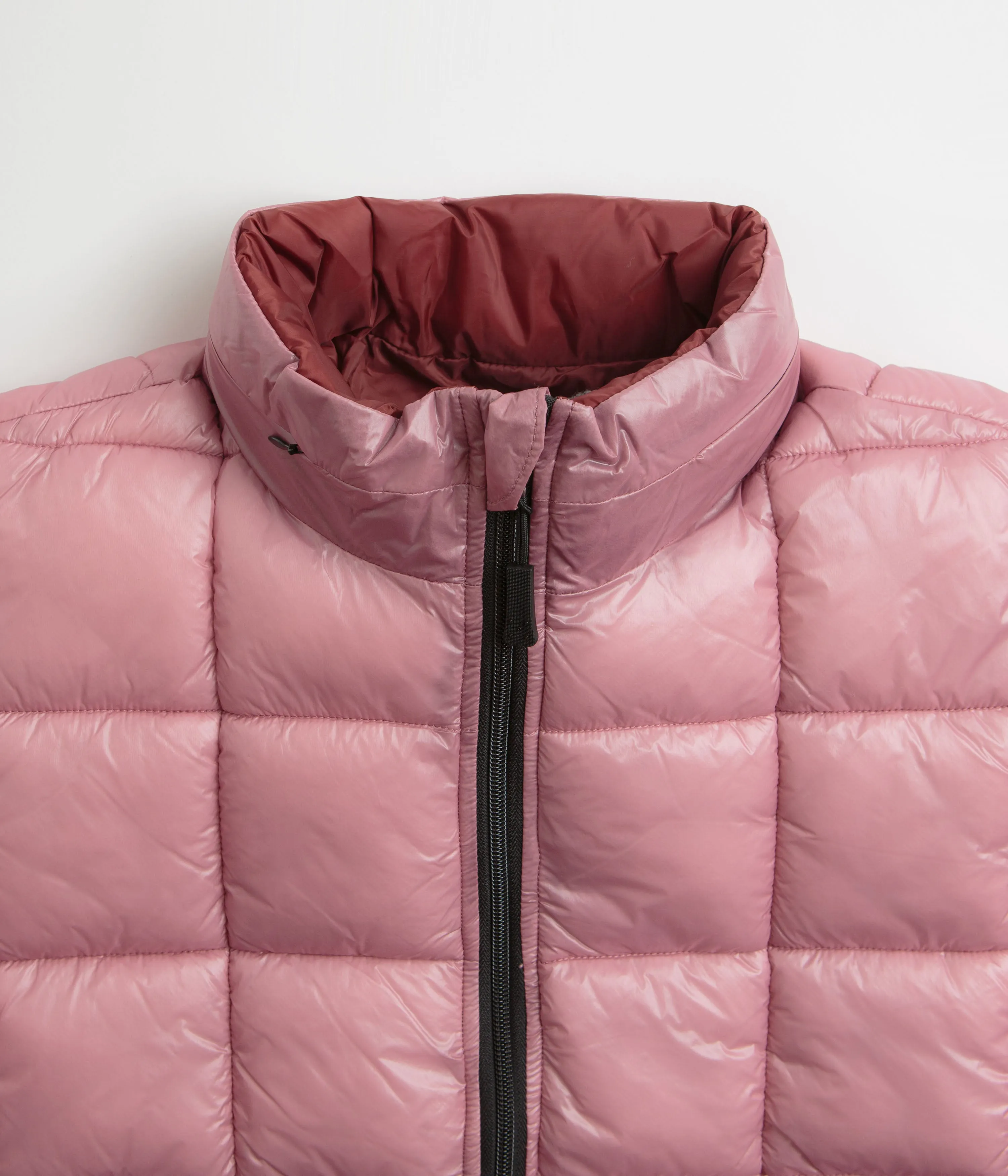 Pop Trading Company Quilted Reversible Puffer Jacket - Mesa Rose / Fired Brick