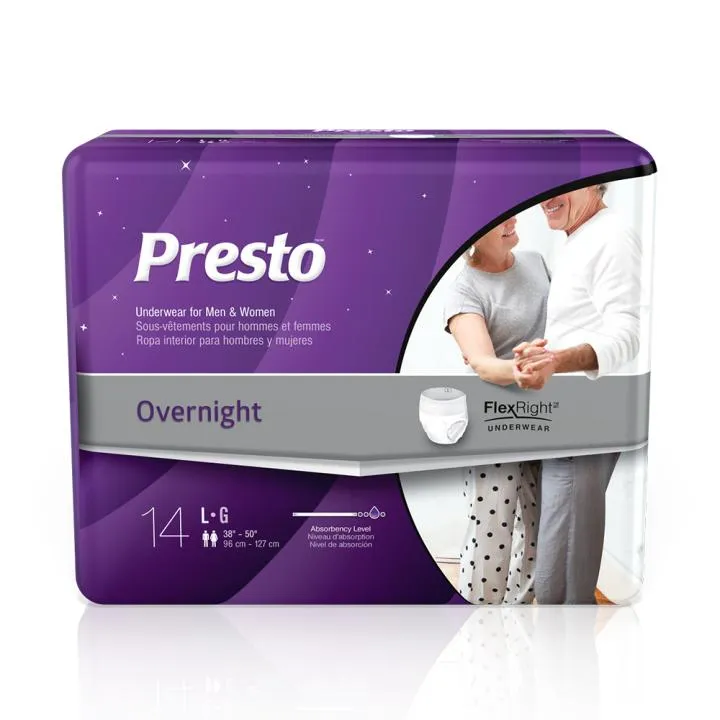 Presto Overnight Discreet Underwear with FlexRight™