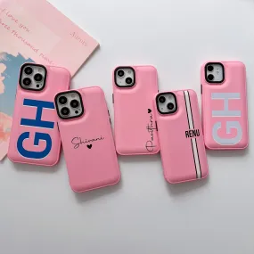 Puffer Silicon iPhone Customised Case  ( Pink )