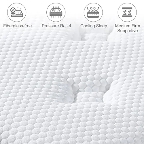 S SECRETLAND Queen Mattress, 12 Inch Cooling-Gel Memory Foam and Individually Pocket Innerspring Hybrid Mattress, Queen Bed Mattress in a Box, CertiPUR-US Certified,60”*80”, Medium Feel