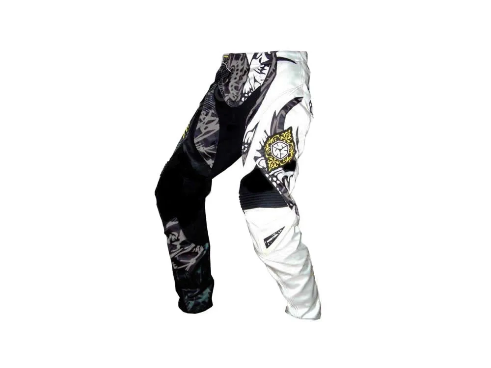 Scoyco Motorcycle Professional Racing Pants - Black   White