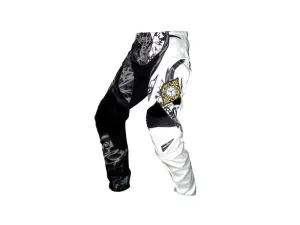 Scoyco Motorcycle Professional Racing Pants - Black   White