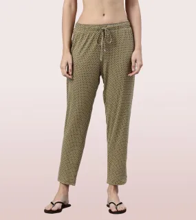 Shop-In Pants - Tapered Lounge Pants With Self Fabric Drawstring With Metal Ends