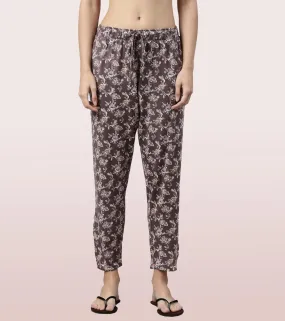 Shop-In Pants - Tapered Lounge Pants With Self Fabric Drawstring With Metal Ends