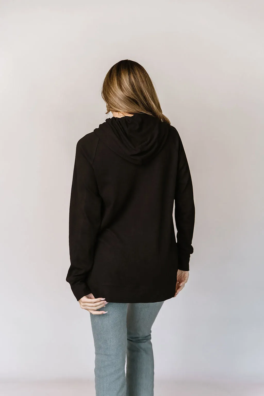 SideSlit Hoodie (Black)