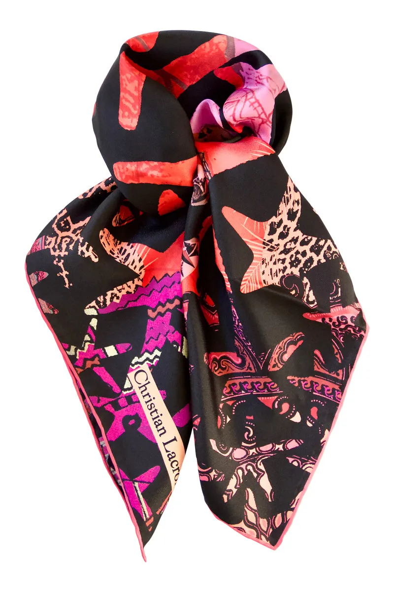 Silk scarf "Nuit d´Afrique" Lacroix - black