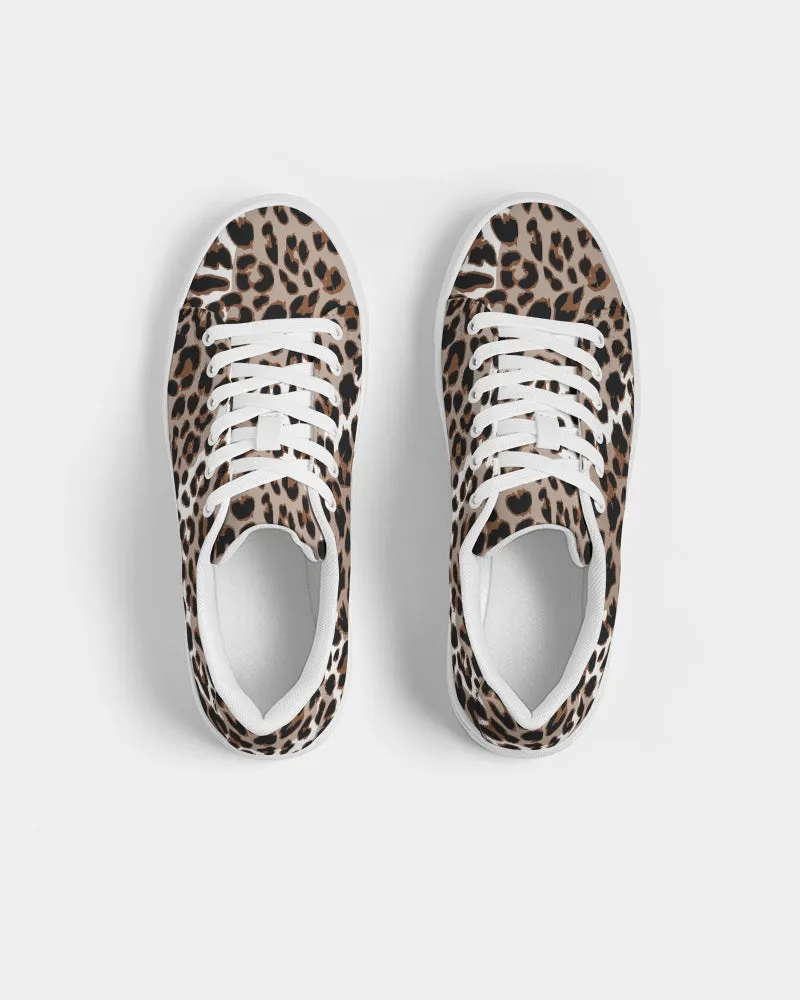 SMF Leopard Print Feminine Faux-Leather Sneaker