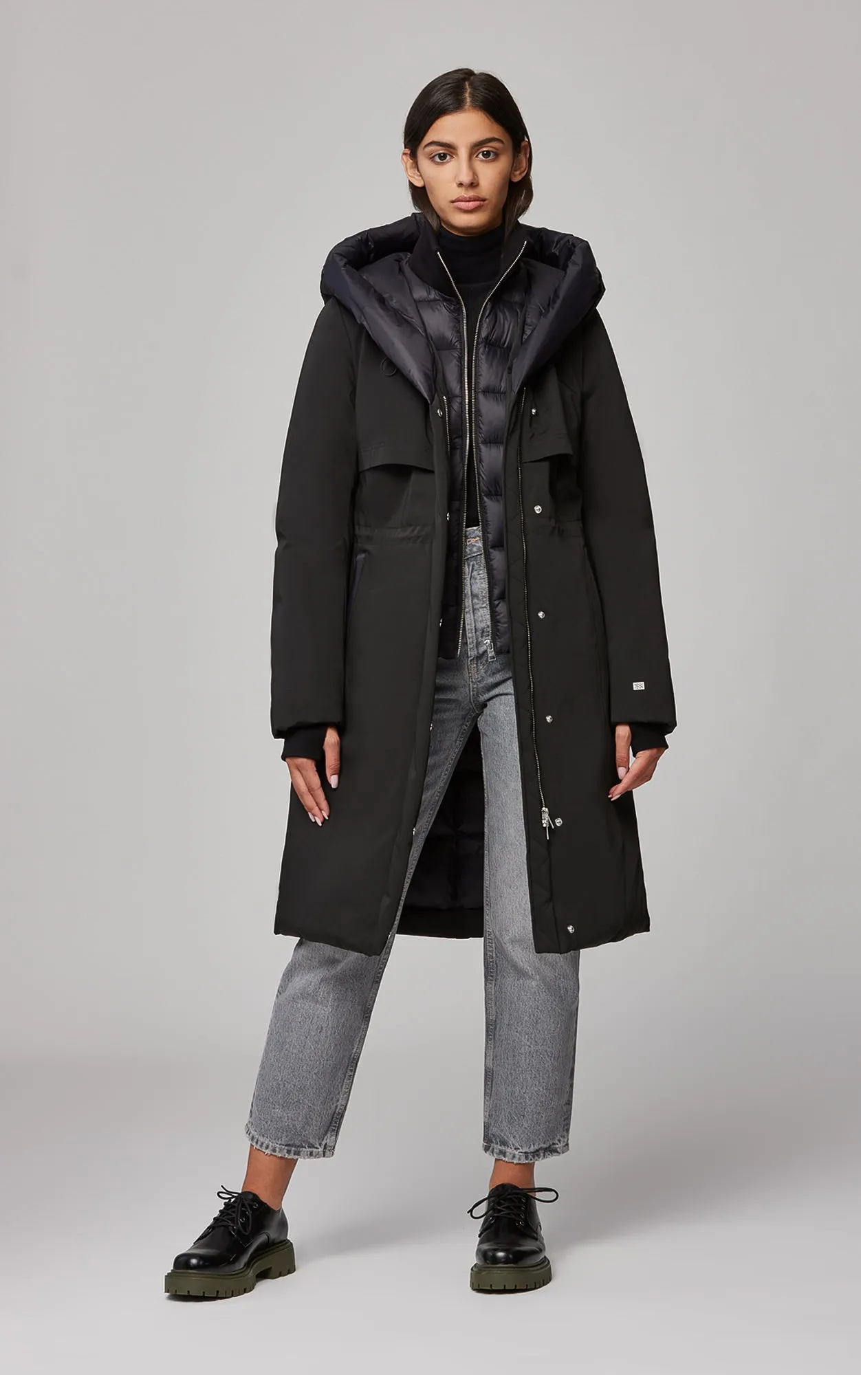 SOIA&KYO SAMARA-TD - Semi-Fitted Classic Down Coat With Hood