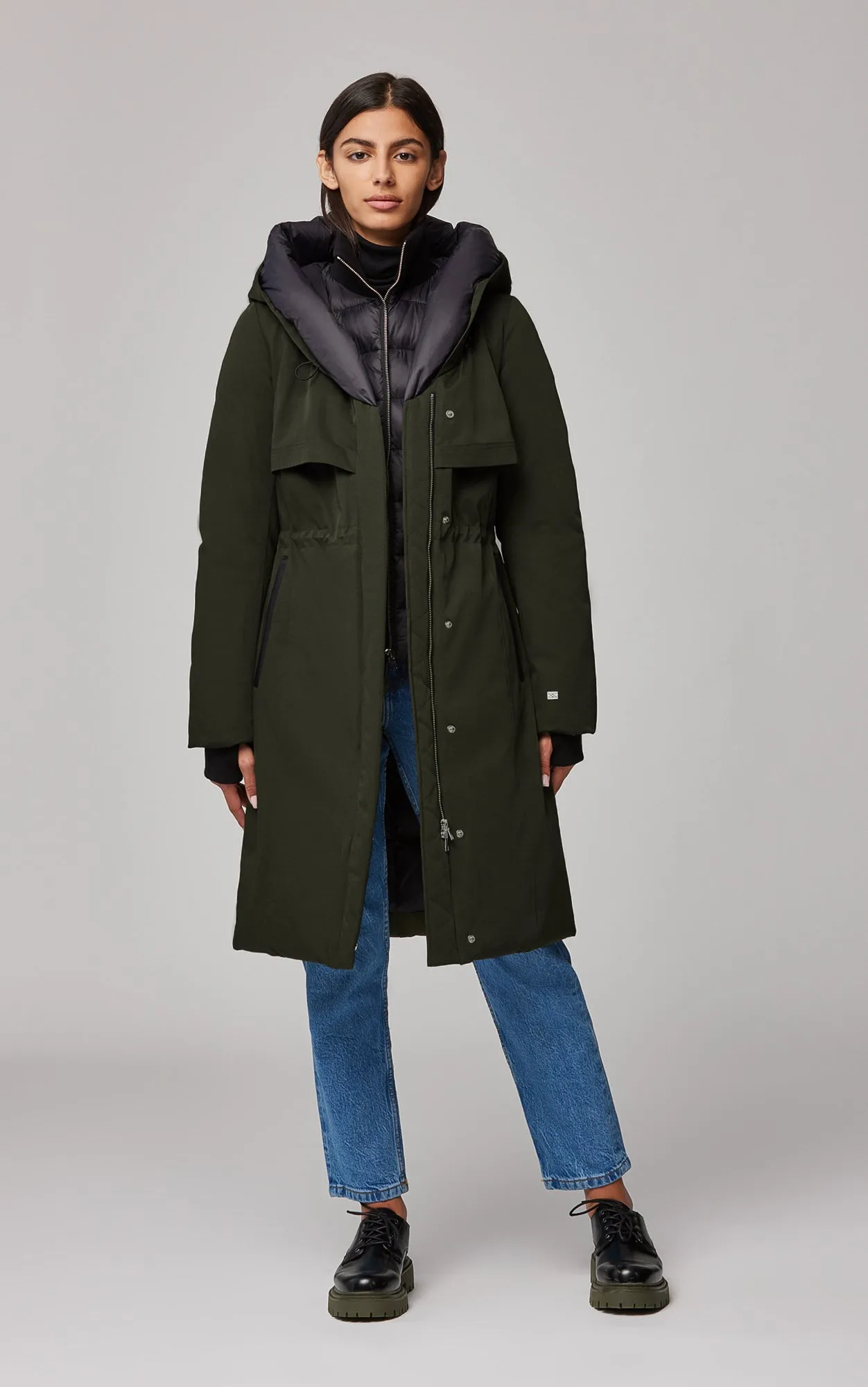 SOIA&KYO SAMARA-TD - Semi-Fitted Classic Down Coat With Hood