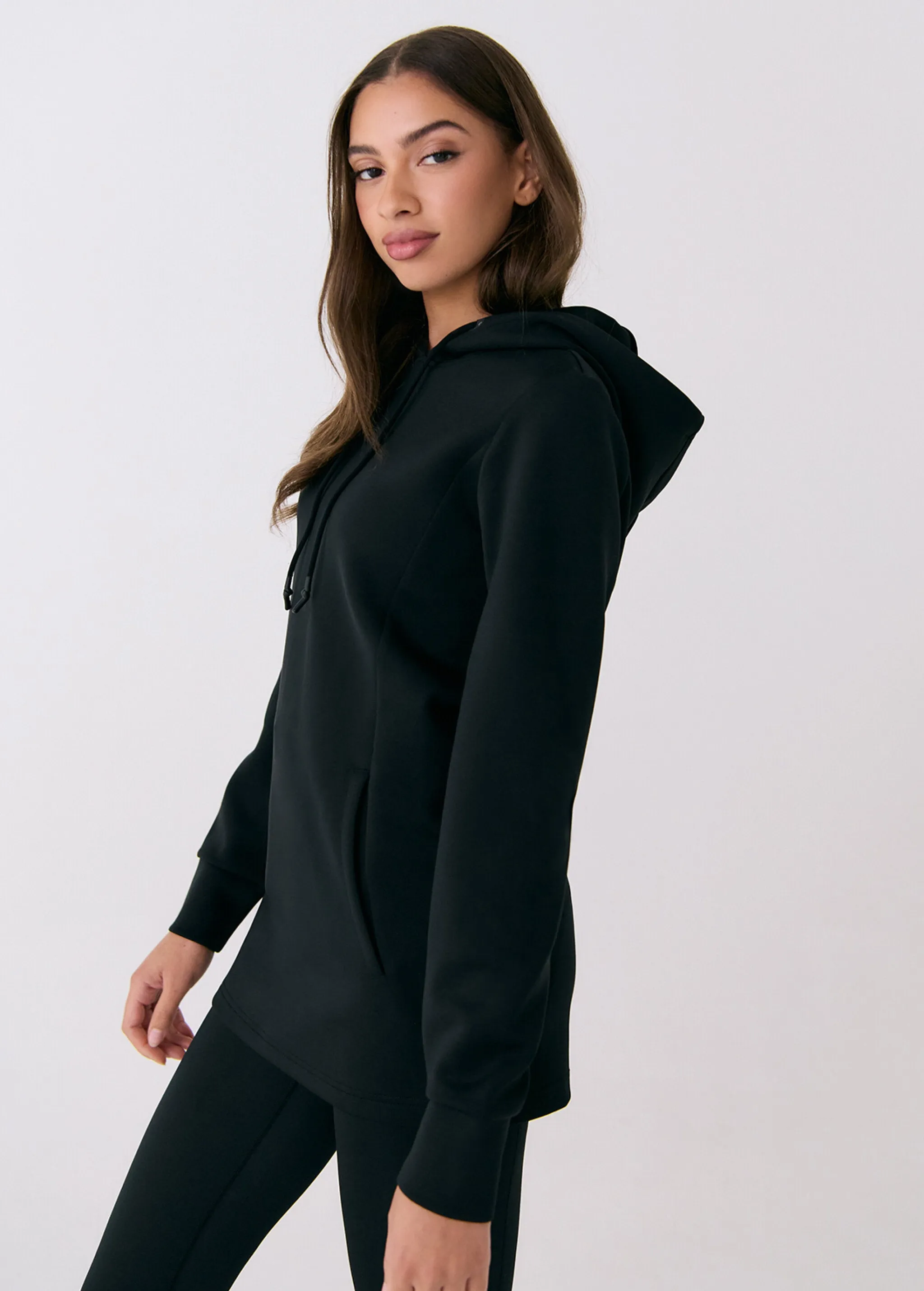 Spacer Long Sleeve Tunic Hoodie