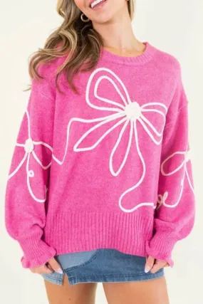 Sweet Style: Bow Round Neck Sweater