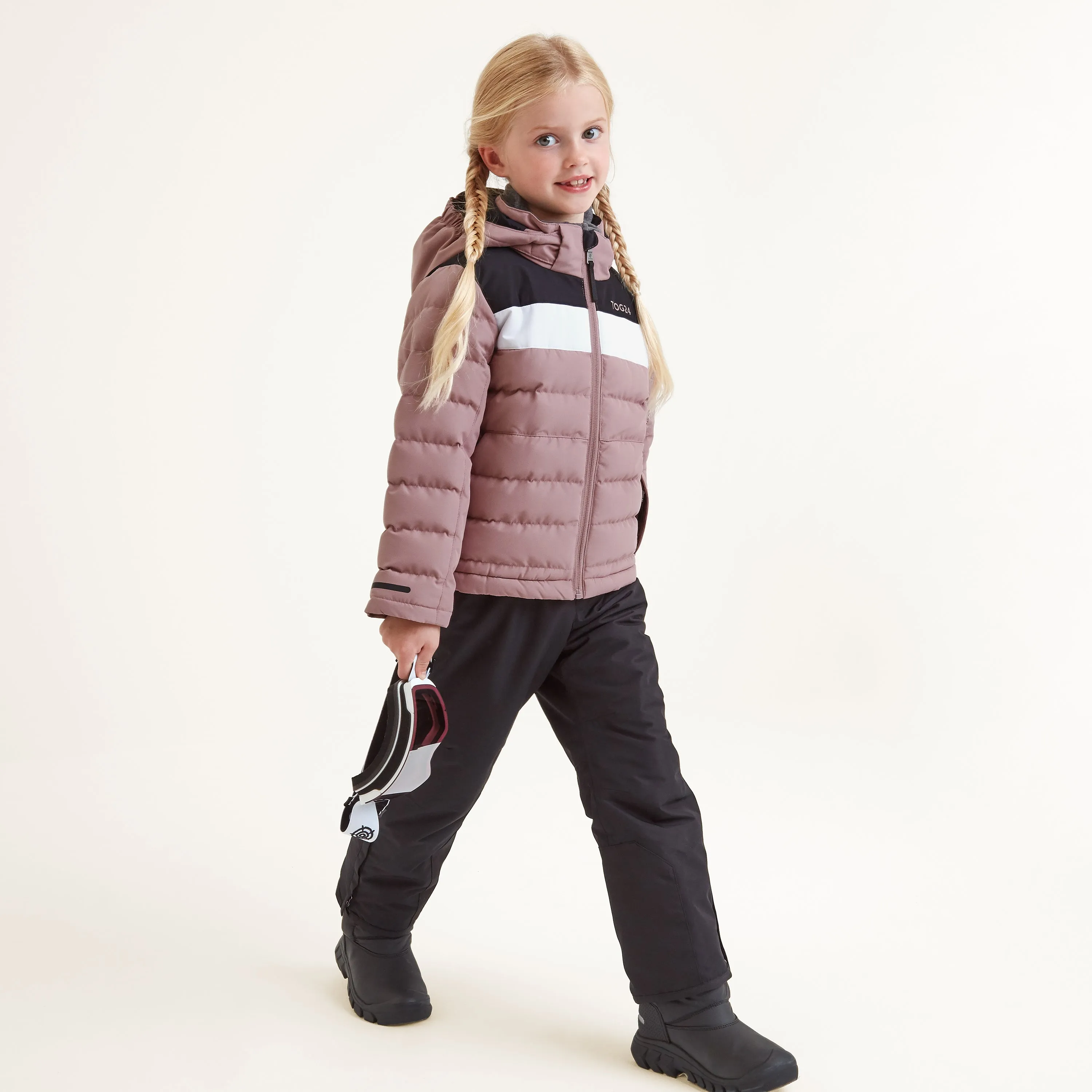 Swift Kids Ski Jacket - Faded Pink/Black