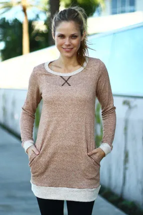 Taupe Tunic With Pockets