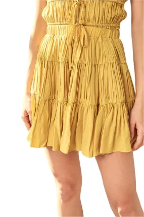 TEEK - Corn Tiered Ruffle Mini Skirt