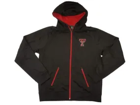 Texas Tech Red Raiders Colosseum Black Full Zip LS Performance Hooded Jacket (L)