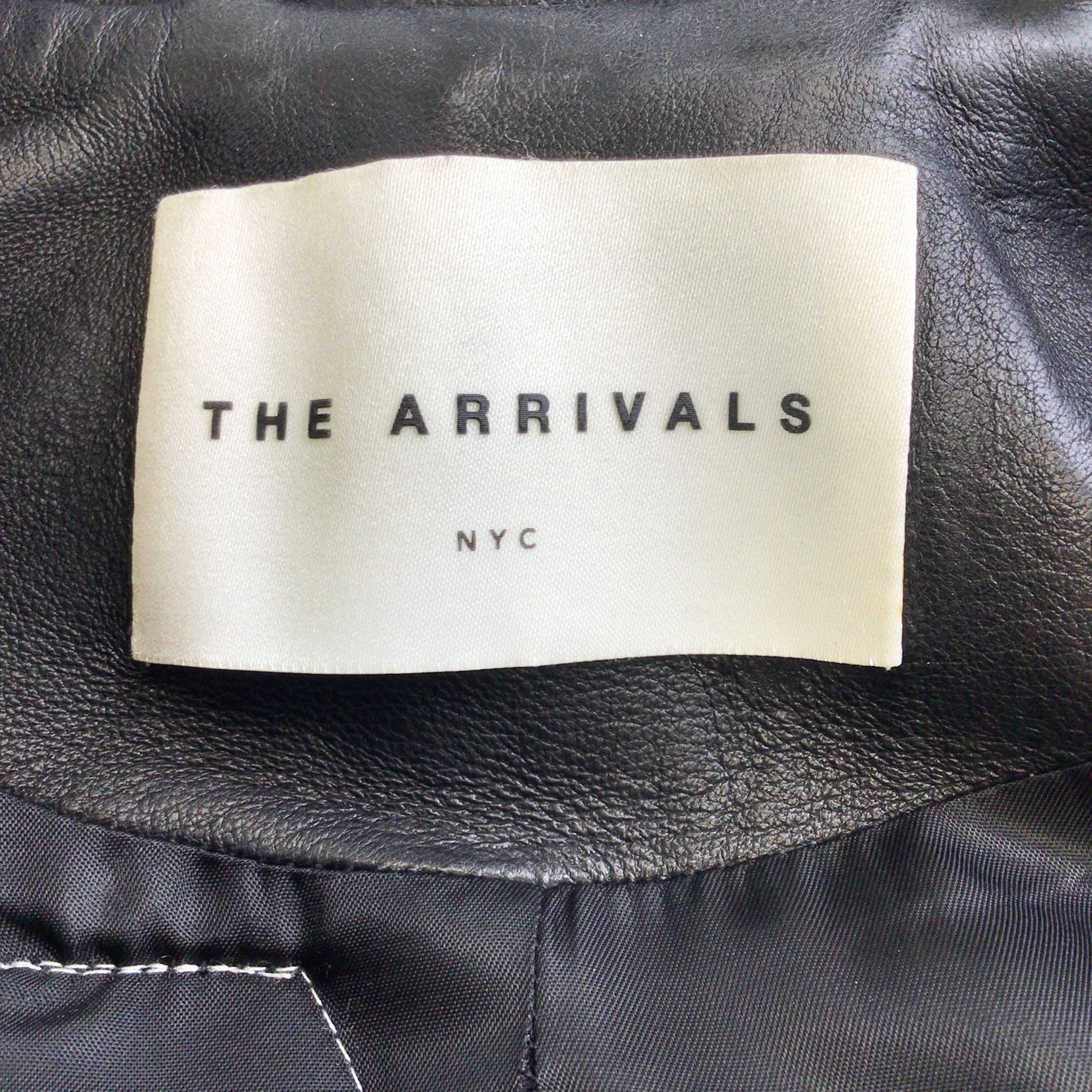 The Arrivals Black Quilted Moto Zip Lambskin Leather Jacket