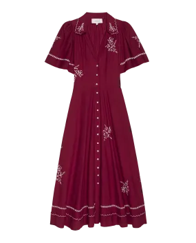 The Bridge Dress with Hanky Embroidered. -- Scarlet