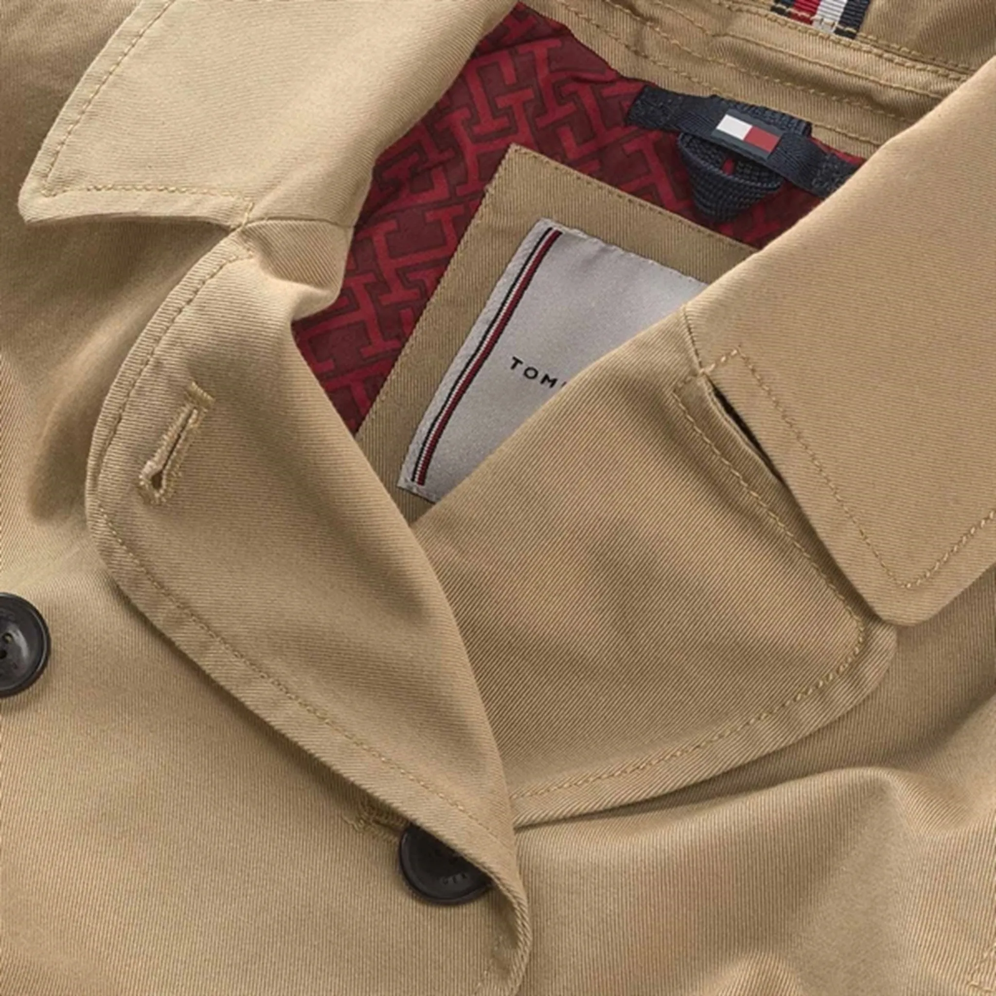 Tommy Hilfiger Monogram Releaxed Trench Coat Classic Khaki