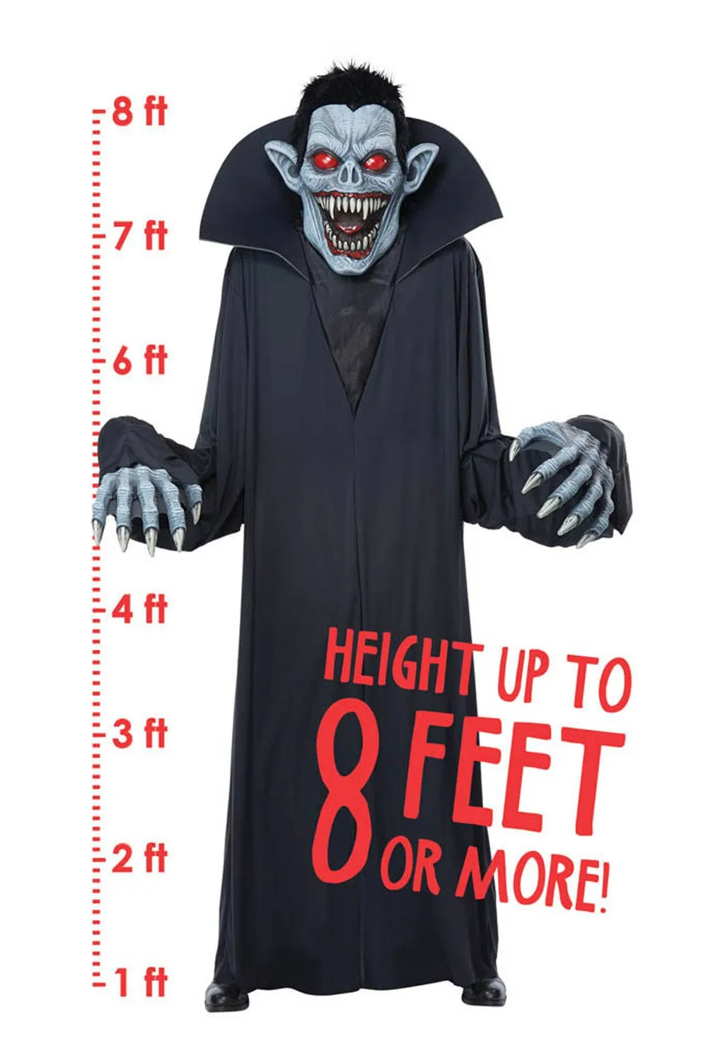 Towering Terror Giant Vampire Adults Halloween Dual Use Costume