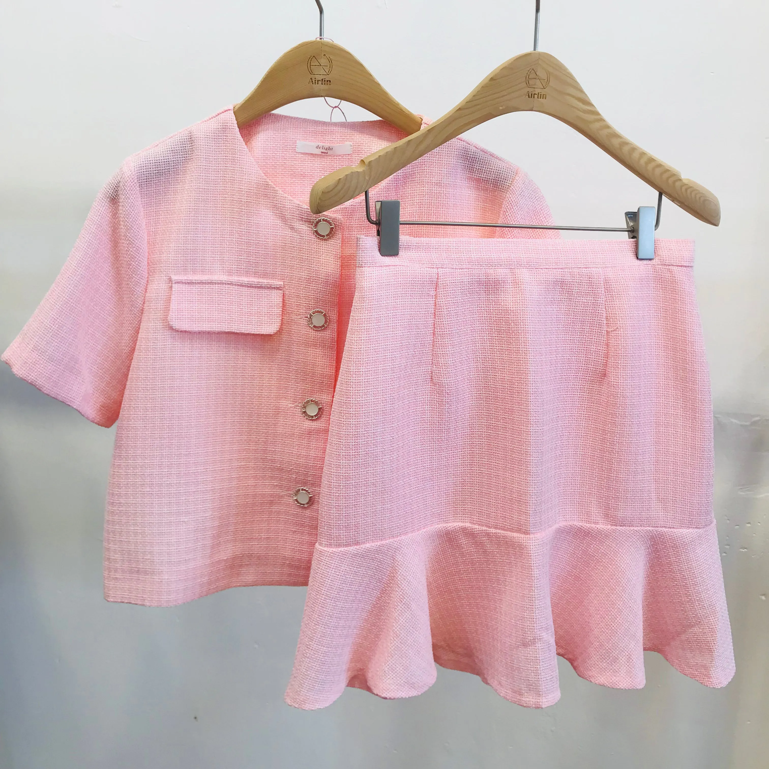 Tweed set in perfect pink