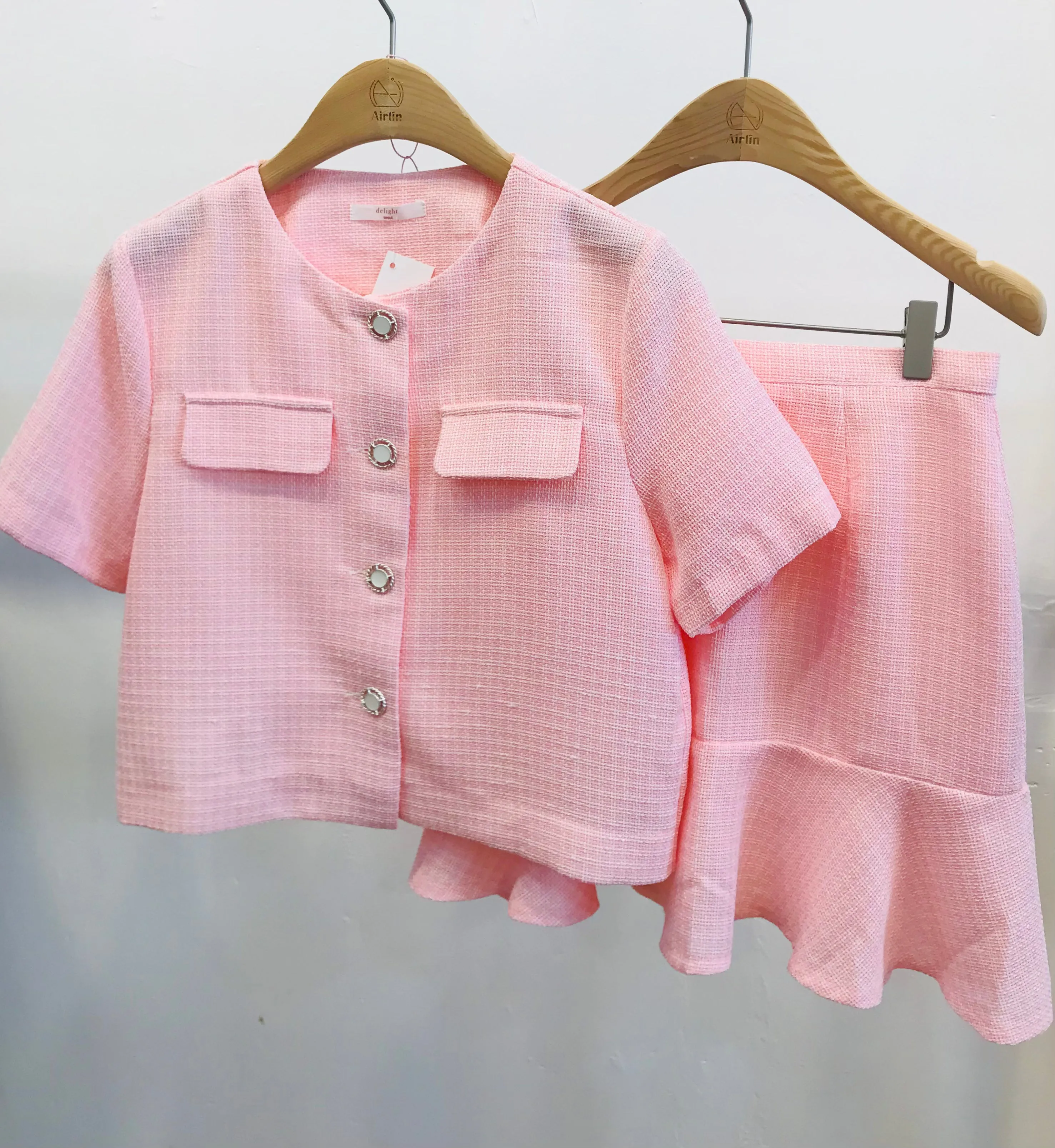 Tweed set in perfect pink