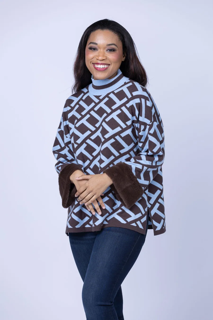 tyler boe Signature Cape Fur in Coffee