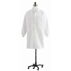 Unisex Knit Cuff Knee Length Lab Coat