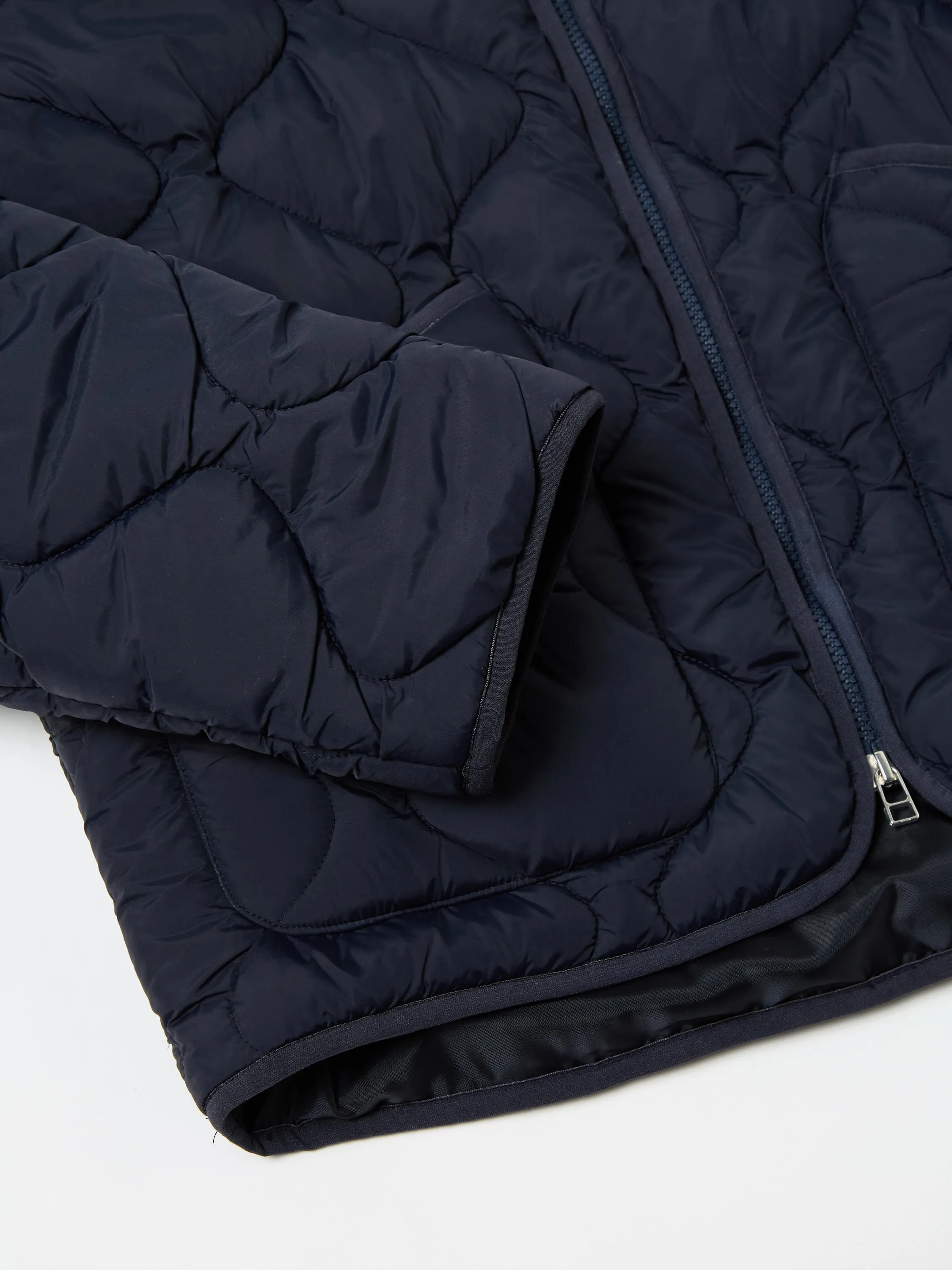 Universal Works Liner Jacket in Navy Diamond Quilt