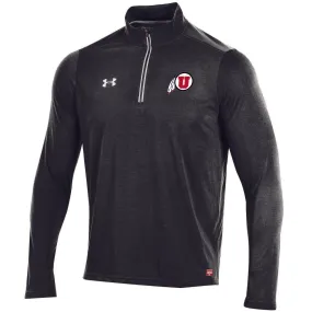 Utah Utes Under Armour Sideline On Field Microthread Light Pullover Black Jacket