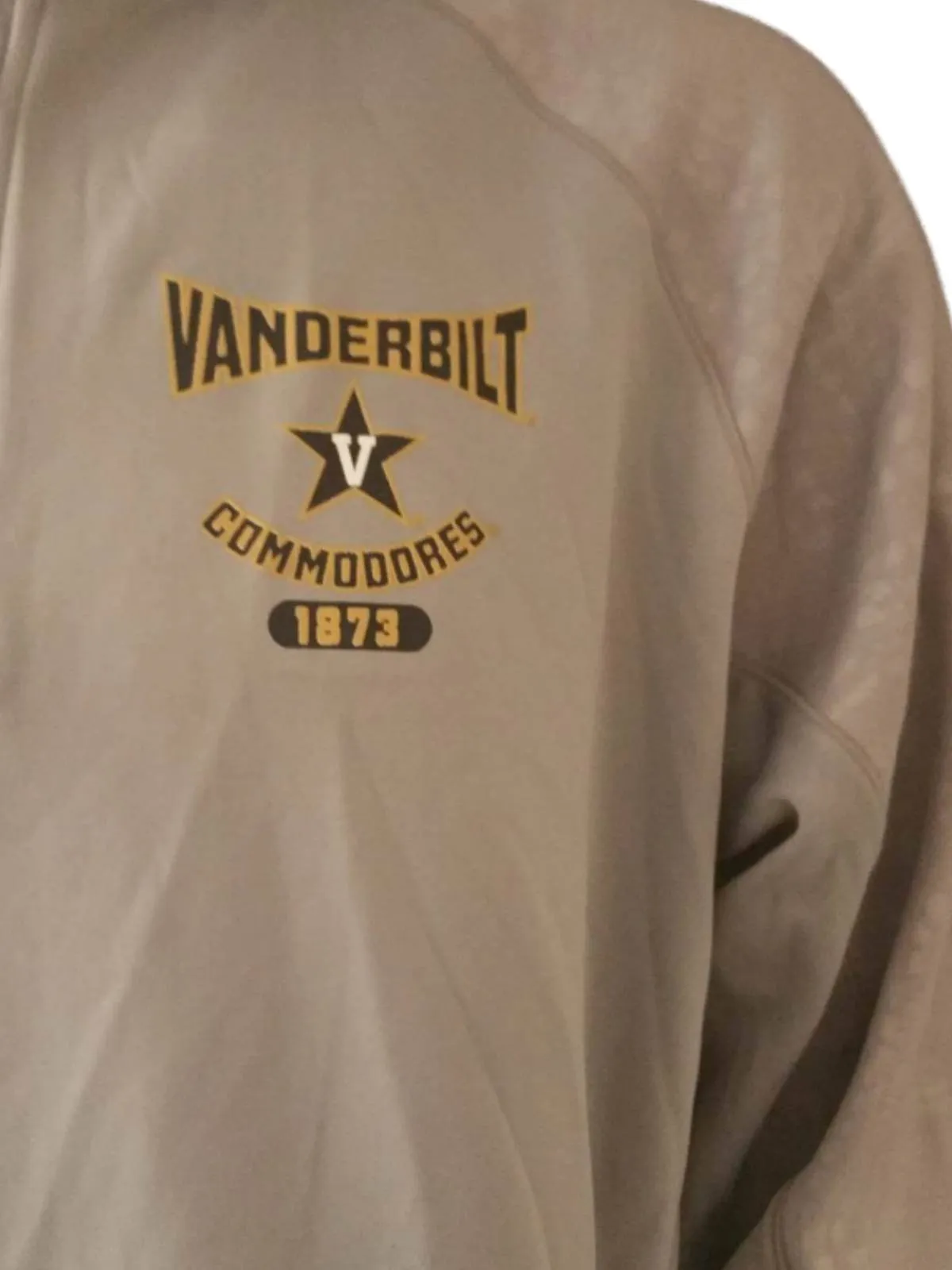 Vanderbilt Commodores Champion PowerTrain Gray LS 1/4 Zip Pullover Jacket (L)