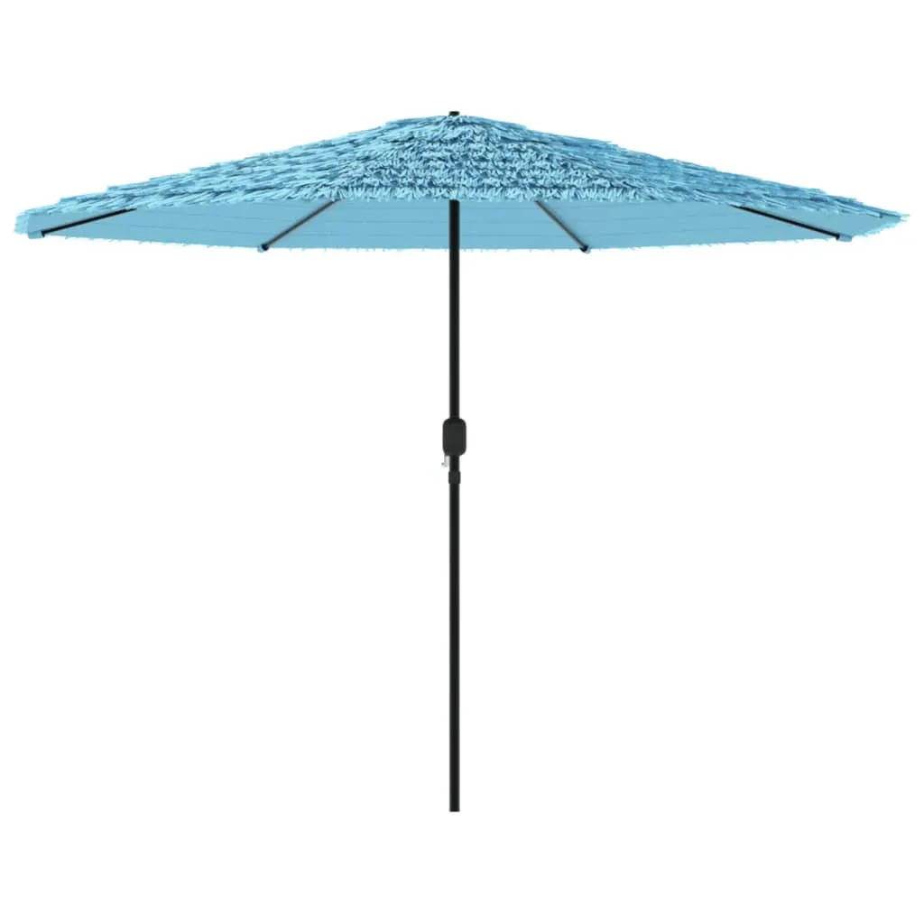 vidaXL Garden Parasol with Steel Pole Blue 388x388x248 cm